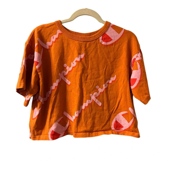 CHAMPION REVERSE WEAVE CROPPED LOGO TEE - Picture 1 of 3